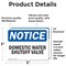 Signmission Domestic Water Shutoff Valve, 5 in W x Rectangle, Vinyl Decal OS-2PACK-NS-D-35-L-11454 - alternate 6
